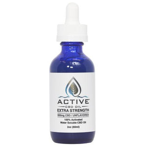 EXTRA STRENGTH Active CBD Oil Tincture - Water Soluble - Unflavored - 300mg Extra Strength or 900mg Extra Strength